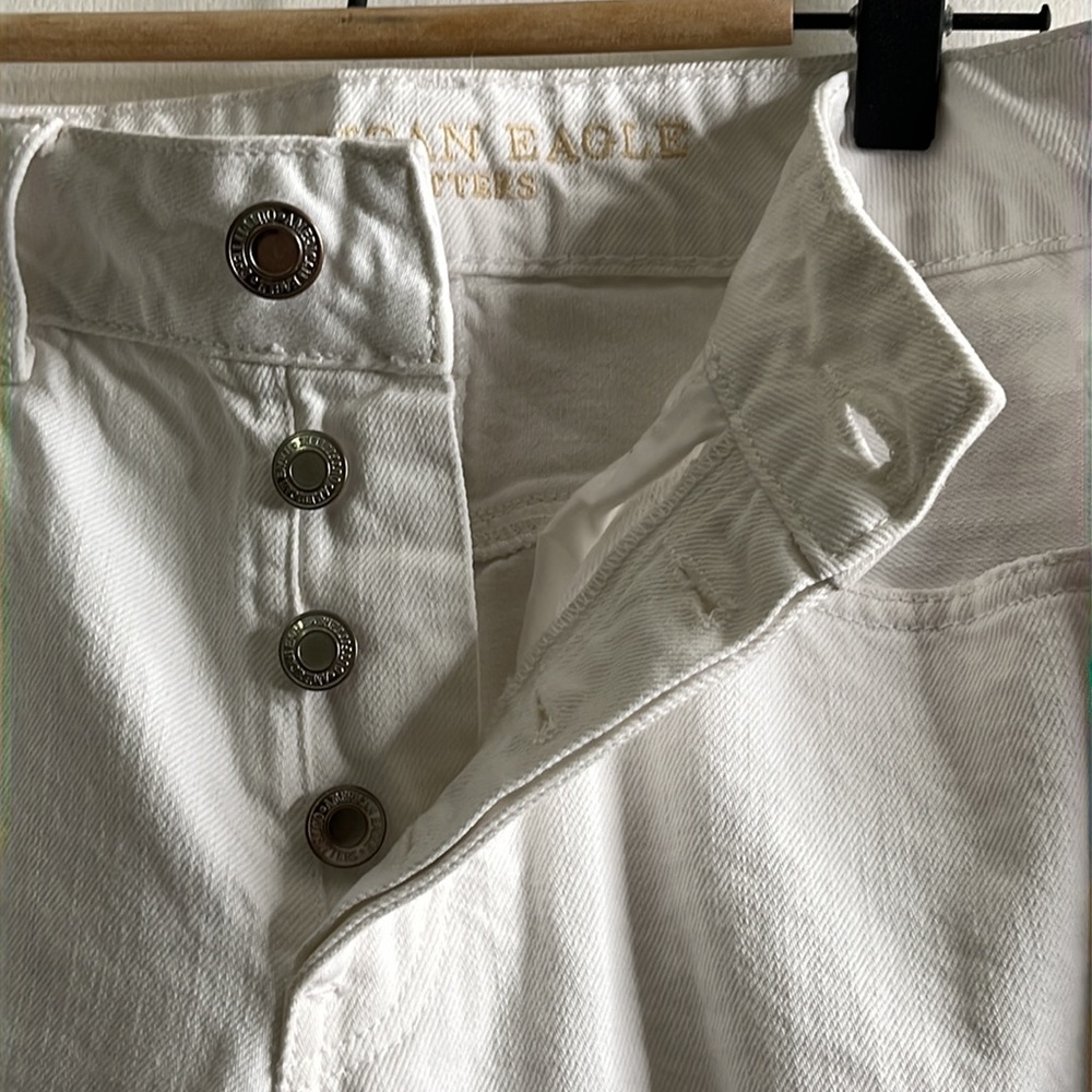 American Eagle Outfitters White Distressed Boyfriend Jeans - Picture 5 of 15